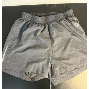 Mens Adidas Shorts Running Fitness Mesh Lining Medium Gray Drawstring